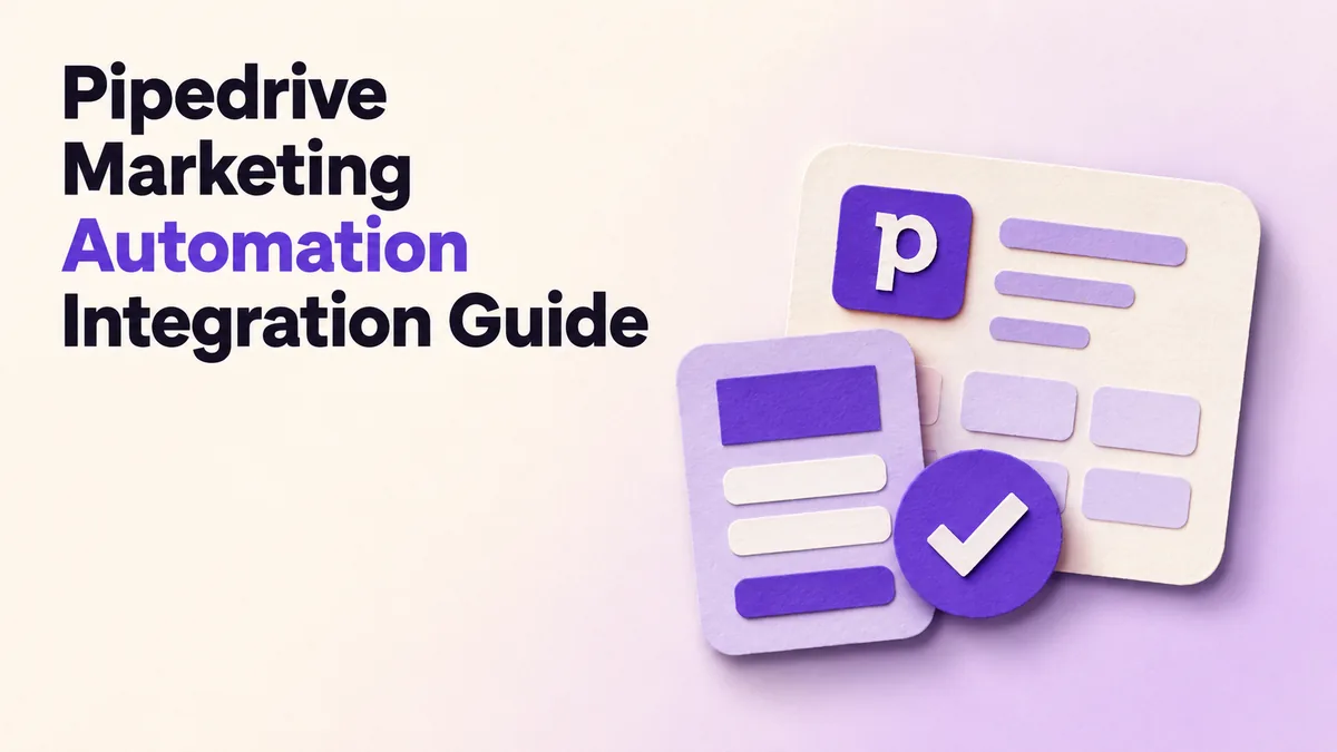 Pipedrive marketing automation integration guide shows sales CRM lead source handoff clearly.