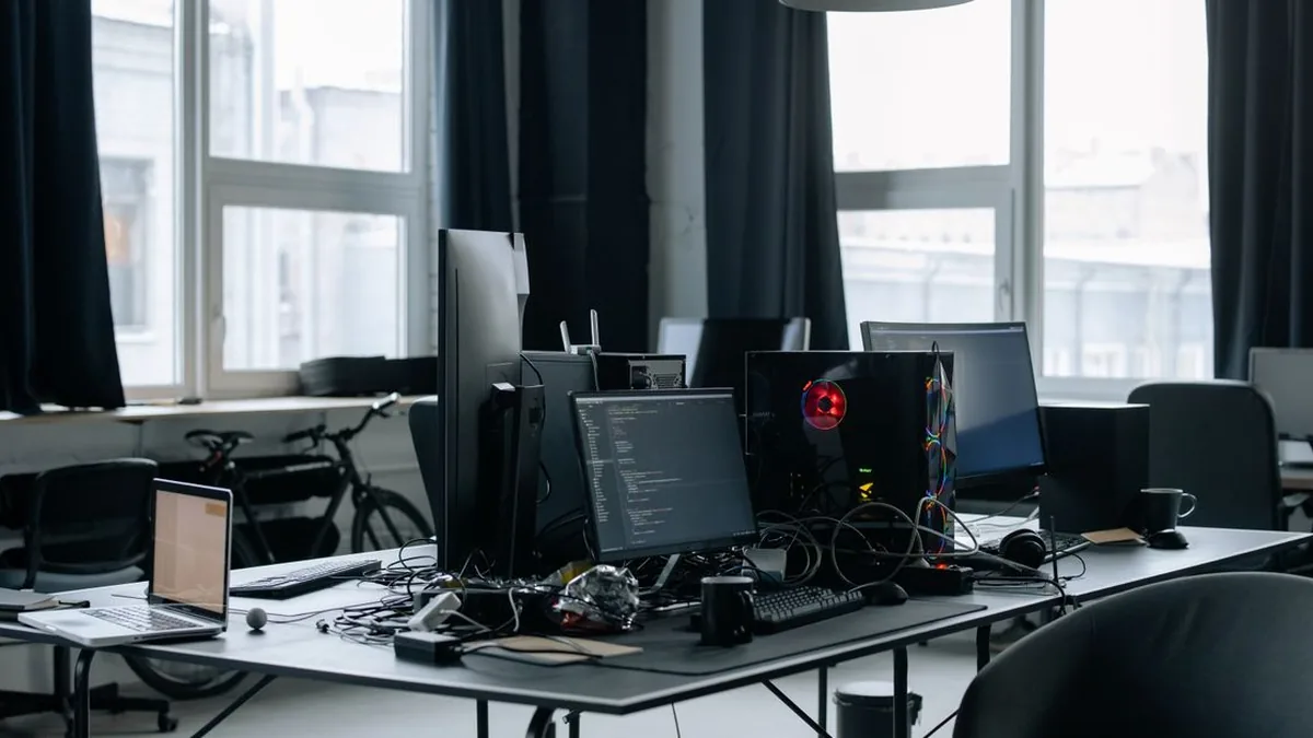 A buyer comparing business software options across two monitors and a notebook (Photo by cottonbro studio, Pexels)