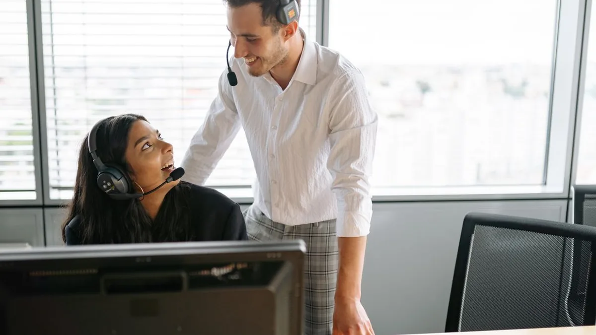 A large contact center managing high-volume customer conversations (Photo by Yan Krukau, Pexels)