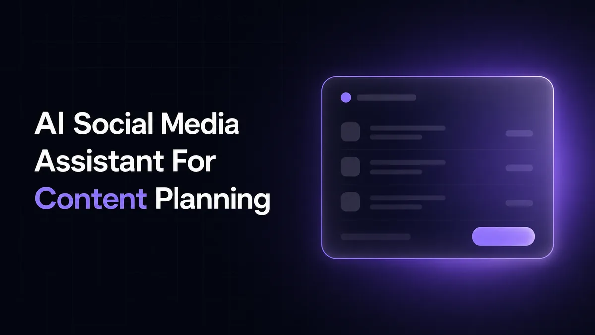 Ai Social Media Assistant For Content Planning