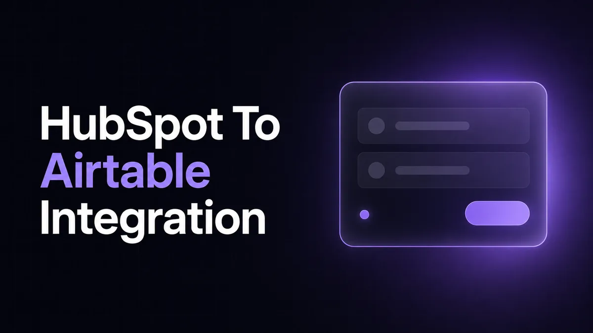 Hubspot To Airtable Integration